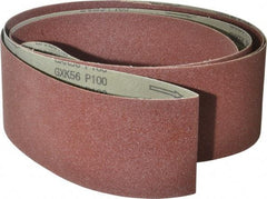 Tru-Maxx - 4" Wide x 132" OAL, 100 Grit, Aluminum Oxide Abrasive Belt - Aluminum Oxide, Fine, Coated - Industrial Tool & Supply