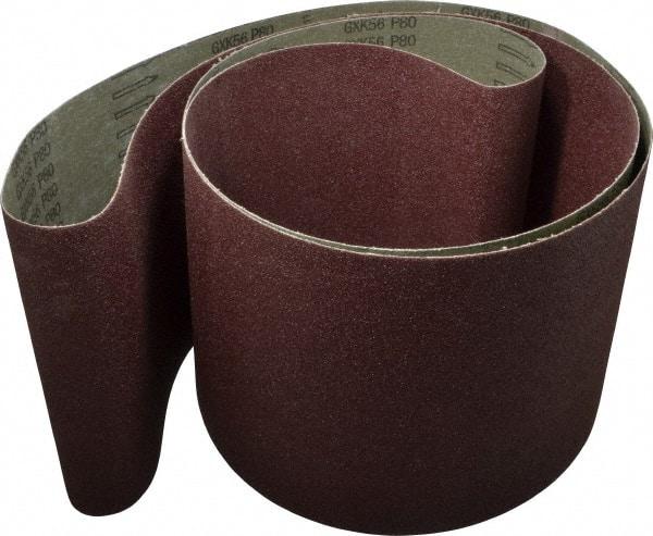 Tru-Maxx - 8" Wide x 107" OAL, 80 Grit, Aluminum Oxide Abrasive Belt - Aluminum Oxide, Medium, Coated - Industrial Tool & Supply