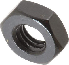 Gibraltar - 3/8-16 UNC Alloy Steel Right Hand Heavy Hex Jam Nut - 11/16" Across Flats, 15/64" High, Black Oxide Finish - Industrial Tool & Supply