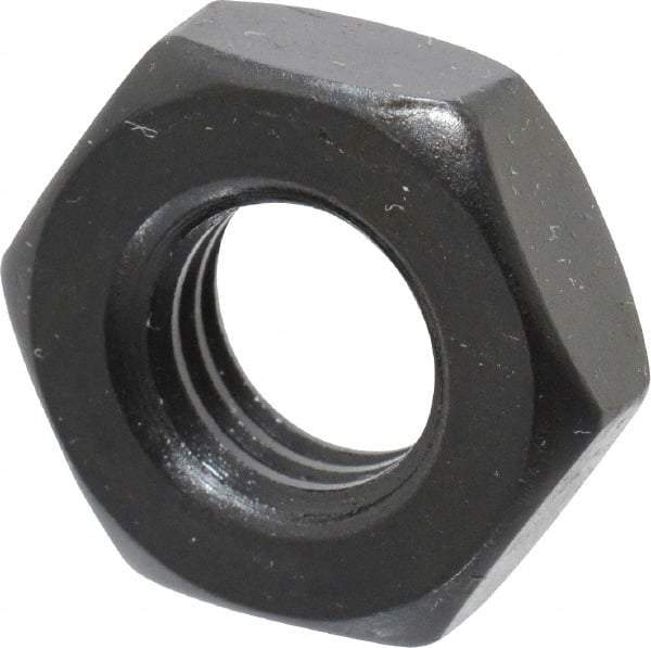 Gibraltar - 1/2-13 UNC Alloy Steel Right Hand Heavy Hex Jam Nut - 7/8" Across Flats, 19/64" High, Black Oxide Finish - Industrial Tool & Supply