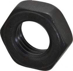 Gibraltar - 1-8 UNC Alloy Steel Right Hand Heavy Hex Jam Nut - 1-5/8" Across Flats, 35/64" High, Black Oxide Finish - Industrial Tool & Supply