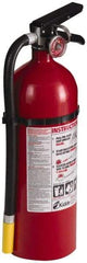 Kidde - 5 Lb, 3-A:40-B:C Rated, Dry Chemical Fire Extinguisher - 4-1/2" Diam x 16.07" High, 195 psi, 18' Discharge in 15 sec, Rechargeable, Seamless Aluminum Cylinder - Industrial Tool & Supply