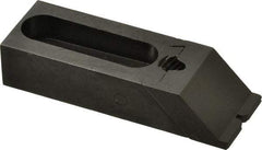 Jergens - 2-1/2" OAL x 1" Overall Width, Standard Grip Nose, Steel Manual Edge Clamp - Black Oxide Coating, 5/8" High, 5/16" Socket Cap Screw Slot, 1-3/4" Travel - Industrial Tool & Supply