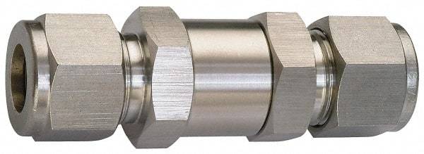Ham-Let - 3/8" Stainless Steel Check Valve - Inline, Comp x Comp, 3,000 WOG - Industrial Tool & Supply