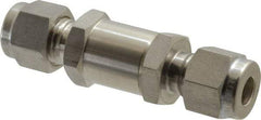 Ham-Let - 1/4" Stainless Steel Check Valve - Inline, Comp x Comp, 3,000 WOG - Industrial Tool & Supply