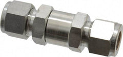 Ham-Let - 1/2" Stainless Steel Check Valve - Inline, Comp x Comp, 3,000 WOG - Industrial Tool & Supply