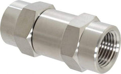 Ham-Let - 3/8" Stainless Steel Check Valve - Inline, FNPT x FNPT, 3,000 WOG - Industrial Tool & Supply