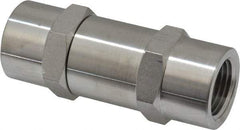 Ham-Let - 1/2" Stainless Steel Check Valve - Inline, FNPT x FNPT, 3,000 WOG - Industrial Tool & Supply