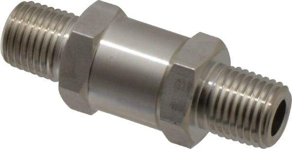 Ham-Let - 1/4" Stainless Steel Check Valve - Inline, MNPT x MNPT, 3,000 WOG - Industrial Tool & Supply
