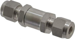 Ham-Let - 1/4" Stainless Steel Check Valve - Inline, Comp x Comp, 3,000 WOG - Industrial Tool & Supply