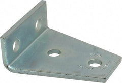 Cooper B-Line - Zinc Plated Carbon Steel 4 Hole Gusseted Strut Shelf Bracket - 1/2" Bolt, 4 Holes, Used with Cooper B Line Channel & Strut (All Sizes Except B62 & B72) - Industrial Tool & Supply