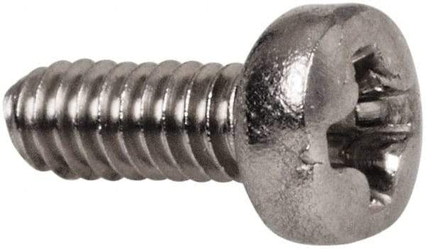 Value Collection - M2x0.40 Metric Coarse, 5mm Length Under Head Phillips Drive Machine Screw - Pan Head, Grade 18-8 & A2 Stainless Steel, Uncoated, Without Washer - Industrial Tool & Supply