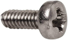 Value Collection - M2x0.40 Metric Coarse, 5mm Length Under Head Phillips Drive Machine Screw - Pan Head, Grade 18-8 & A2 Stainless Steel, Uncoated, Without Washer - Industrial Tool & Supply