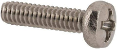 Value Collection - M2x0.40 Metric Coarse, 8mm Length Under Head Phillips Drive Machine Screw - Pan Head, Grade 18-8 & A2 Stainless Steel, Uncoated, Without Washer - Industrial Tool & Supply