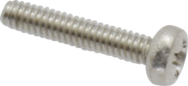 Value Collection - M2x0.40 Metric Coarse, 10mm Length Under Head Phillips Drive Machine Screw - Pan Head, Grade 18-8 & A2 Stainless Steel, Uncoated, Without Washer - Industrial Tool & Supply
