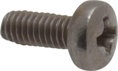 Value Collection - M2.5x0.45 Metric Coarse, 6mm Length Under Head Phillips Drive Machine Screw - Pan Head, Grade 18-8 & A2 Stainless Steel, Uncoated, Without Washer - Industrial Tool & Supply