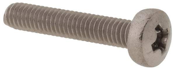 Value Collection - M2.5x0.45 Metric Coarse, 14mm Length Under Head Phillips Drive Machine Screw - Pan Head, Grade 18-8 & A2 Stainless Steel, Uncoated, Without Washer - Industrial Tool & Supply