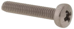 Value Collection - M2.5x0.45 Metric Coarse, 14mm Length Under Head Phillips Drive Machine Screw - Pan Head, Grade 18-8 & A2 Stainless Steel, Uncoated, Without Washer - Industrial Tool & Supply