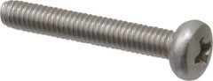 Value Collection - M2.5x0.45 Metric Coarse, 16mm Length Under Head Phillips Drive Machine Screw - Pan Head, Grade 18-8 & A2 Stainless Steel, Uncoated, Without Washer - Industrial Tool & Supply