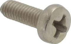 Value Collection - M3.5x0.60 Metric Coarse, 10mm Length Under Head Phillips Drive Machine Screw - Pan Head, Grade 18-8 & A2 Stainless Steel, Uncoated, Without Washer - Industrial Tool & Supply