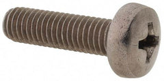Value Collection - M5x0.80 Metric Coarse, 18mm Length Under Head Phillips Drive Machine Screw - Pan Head, Grade 18-8 & A2 Stainless Steel, Uncoated, Without Washer - Industrial Tool & Supply