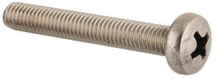 Value Collection - M5x0.80 Metric Coarse, 35mm Length Under Head Phillips Drive Machine Screw - Pan Head, Grade 18-8 & A2 Stainless Steel, Uncoated, Without Washer - Industrial Tool & Supply