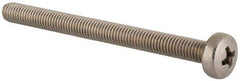 Value Collection - M5x0.80 Metric Coarse, 60mm Length Under Head Phillips Drive Machine Screw - Pan Head, Grade 18-8 & A2 Stainless Steel, Uncoated, Without Washer - Industrial Tool & Supply
