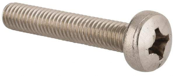 Value Collection - M6x1.00 Metric Coarse, 35mm Length Under Head Phillips Drive Machine Screw - Pan Head, Grade 18-8 & A2 Stainless Steel, Uncoated, Without Washer - Industrial Tool & Supply