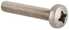 Value Collection - M6x1.00 Metric Coarse, 35mm Length Under Head Phillips Drive Machine Screw - Pan Head, Grade 18-8 & A2 Stainless Steel, Uncoated, Without Washer - Industrial Tool & Supply