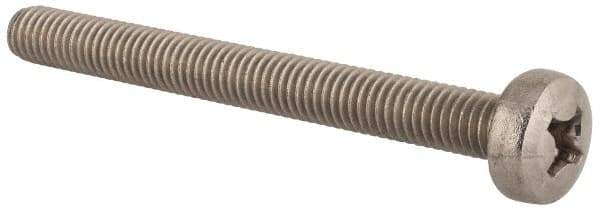Value Collection - M6x1.00 Metric Coarse, 60mm Length Under Head Phillips Drive Machine Screw - Pan Head, Grade 18-8 & A2 Stainless Steel, Uncoated, Without Washer - Industrial Tool & Supply