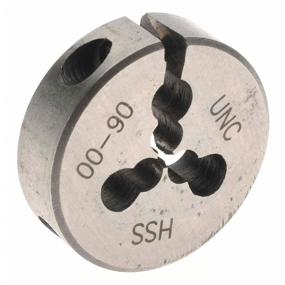 Gyros Precision Tools - #00-90 UNS High Speed Steel Round Adjustable Die - Industrial Tool & Supply