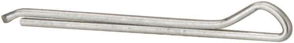 Made in USA - 3/32" Diam x 1-1/4" Long Hammerlock Cotter Pin - Grade 2, Zinc-Plated, Steel - Industrial Tool & Supply
