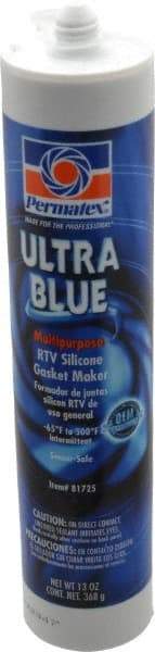 Permatex - 13 oz Gasket Maker - -65 to 500°F, Blue, Comes in Cartridge - Industrial Tool & Supply