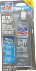 Permatex - 3-1/2 oz Gasket Maker - -65 to 650°F, Gray, Comes in Tube - Industrial Tool & Supply