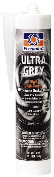 Permatex - 13 oz Gasket Maker - -65 to 650°F, Gray, Comes in Cartridge - Industrial Tool & Supply