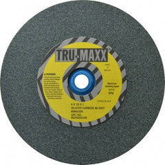 Tru-Maxx - 80 Grit Silicon Carbide Bench & Pedestal Grinding Wheel - 6" Diam x 1" Hole x 1/2" Thick, 5410 Max RPM, K Hardness, Medium Grade , Vitrified Bond - Industrial Tool & Supply