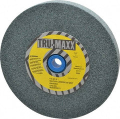 Tru-Maxx - 60 Grit Silicon Carbide Bench & Pedestal Grinding Wheel - 6" Diam x 1" Hole x 3/4" Thick, 5410 Max RPM, K Hardness, Medium Grade , Vitrified Bond - Industrial Tool & Supply