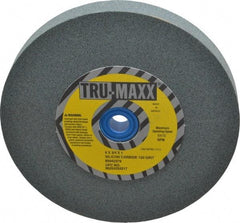 Tru-Maxx - 120 Grit Silicon Carbide Bench & Pedestal Grinding Wheel - 6" Diam x 1" Hole x 3/4" Thick, 5410 Max RPM, K Hardness, Fine Grade , Vitrified Bond - Industrial Tool & Supply
