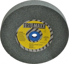 Tru-Maxx - 60 Grit Silicon Carbide Bench & Pedestal Grinding Wheel - 6" Diam x 1" Hole x 1" Thick, 5410 Max RPM, K Hardness, Medium Grade , Vitrified Bond - Industrial Tool & Supply