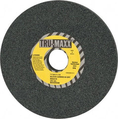 Tru-Maxx - 60 Grit Silicon Carbide Bench & Pedestal Grinding Wheel - 7" Diam x 1-1/4" Hole x 3/4" Thick, 3600 Max RPM, K Hardness, Medium Grade , Vitrified Bond - Industrial Tool & Supply