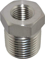 Ham-Let - 1/2 x 1/4" Grade 316 Stainless Steel Pipe Hex Bushing - MNPT x FNPT End Connections, 6,200 psi - Industrial Tool & Supply