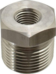 Ham-Let - 3/4 x 1/4" Grade 316 Stainless Steel Pipe Hex Bushing - MNPT x FNPT End Connections, 6,200 psi - Industrial Tool & Supply