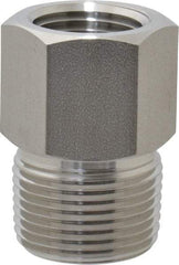 Ham-Let - 3/4 x 1/2" Grade 316 Stainless Steel Pipe Hex Bushing - MNPT x FNPT End Connections, 4,600 psi - Industrial Tool & Supply