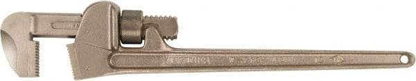 Ampco - 48" Aluminum Bronze Alloy Nonsparking Pipe Wrench - 7-9/16" Pipe Capacity - Industrial Tool & Supply