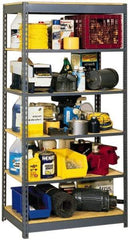 Edsal - 5 Shelf Starter Open Steel Shelving - 4,000 Lb Capacity, 48" Wide x 96" High x 24" Deep - Industrial Tool & Supply