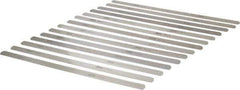SPI - 14 Piece, 0.03 to 0.05mm Parallel Feeler Gage Set - 12" Long x 1/2" Wide, Tempered Steel - Industrial Tool & Supply