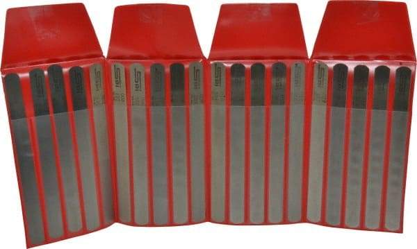 SPI - 20 Piece, 0.001 to 0.025" Thick, Parallel Feeler Gage Set - 6" Leaf Length, 1/2" Wide, Steel - Industrial Tool & Supply