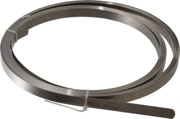 SPI - 0.8mm Thick x 25 Ft. Long x 1/2 Inch Wide, Feeler Stock Roll - High Carbon Steel - Industrial Tool & Supply