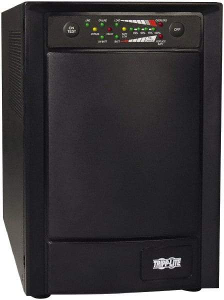 Tripp-Lite - 15 Amp, 750 VA, Tower Mount Online Backup Uninterruptible Power Supply - Backup 4 min with Full Load & 13 min with Half Load, 120 VAC Input & Output, 600 Watt Output, 1 Phases, 6 Outlets - Industrial Tool & Supply
