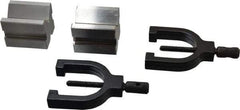 SPI - 7/16 to 13/16" Capacity, 90° Angle, Hardened Steel V-Block - 1-19/32" Long x 1-1/4" Wide x 1-1/4" High, Sold as 2 Block Set - Industrial Tool & Supply